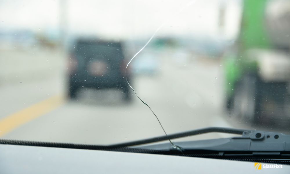 Large Windshield Crack
